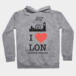 I love/like London airports Hoodie